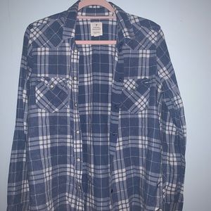 Blue & White Vintage Flannel